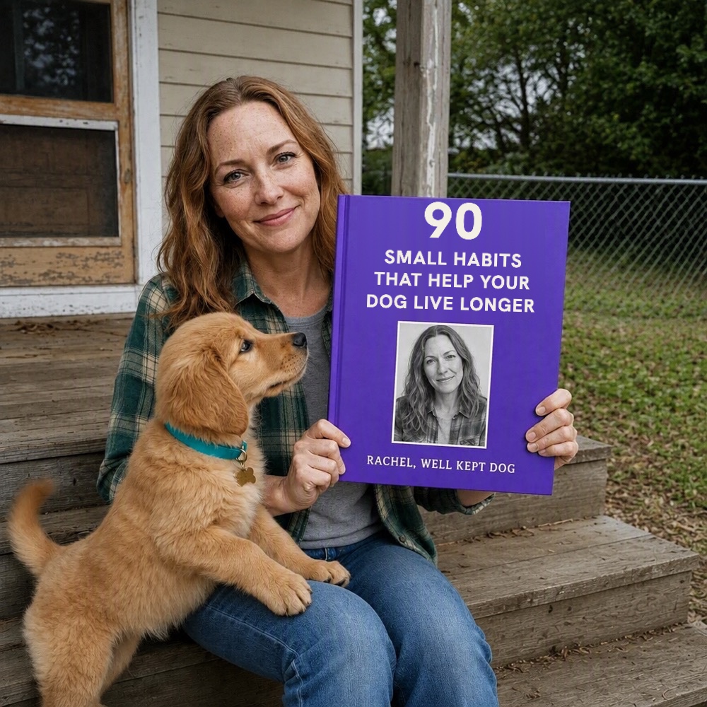 Rachel holding the book, with Milo